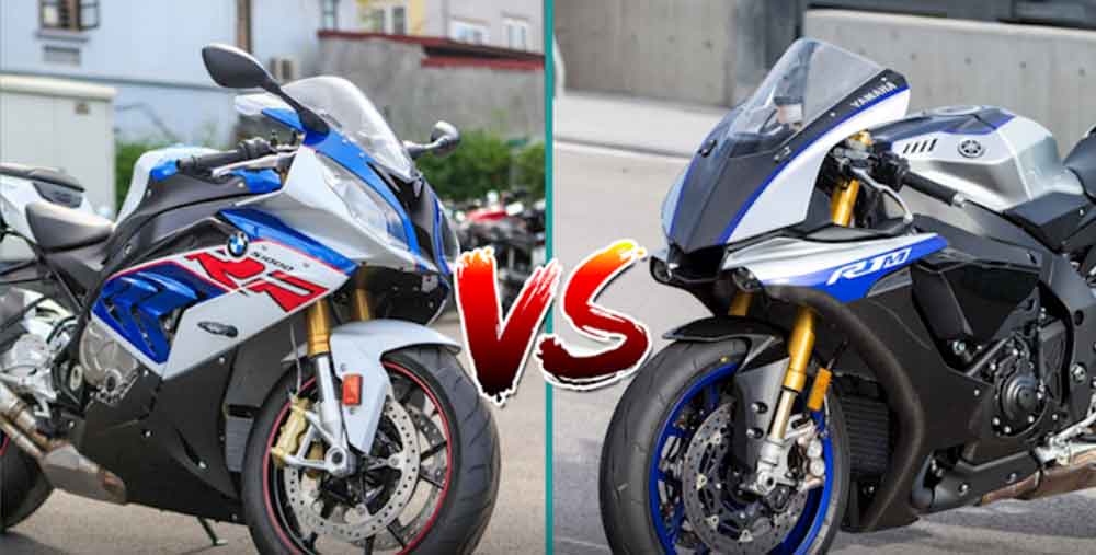 Yamaha R1M and BMW S1000RR Compete Fiercely on the Highway