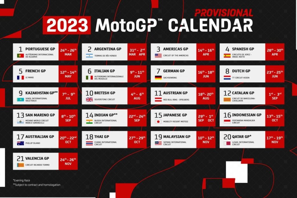 The 2023 MotoGP Calendar: Dates, Venues, and What to Expect